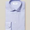 Man Eton Skjortor | Geometric Poplin Slim