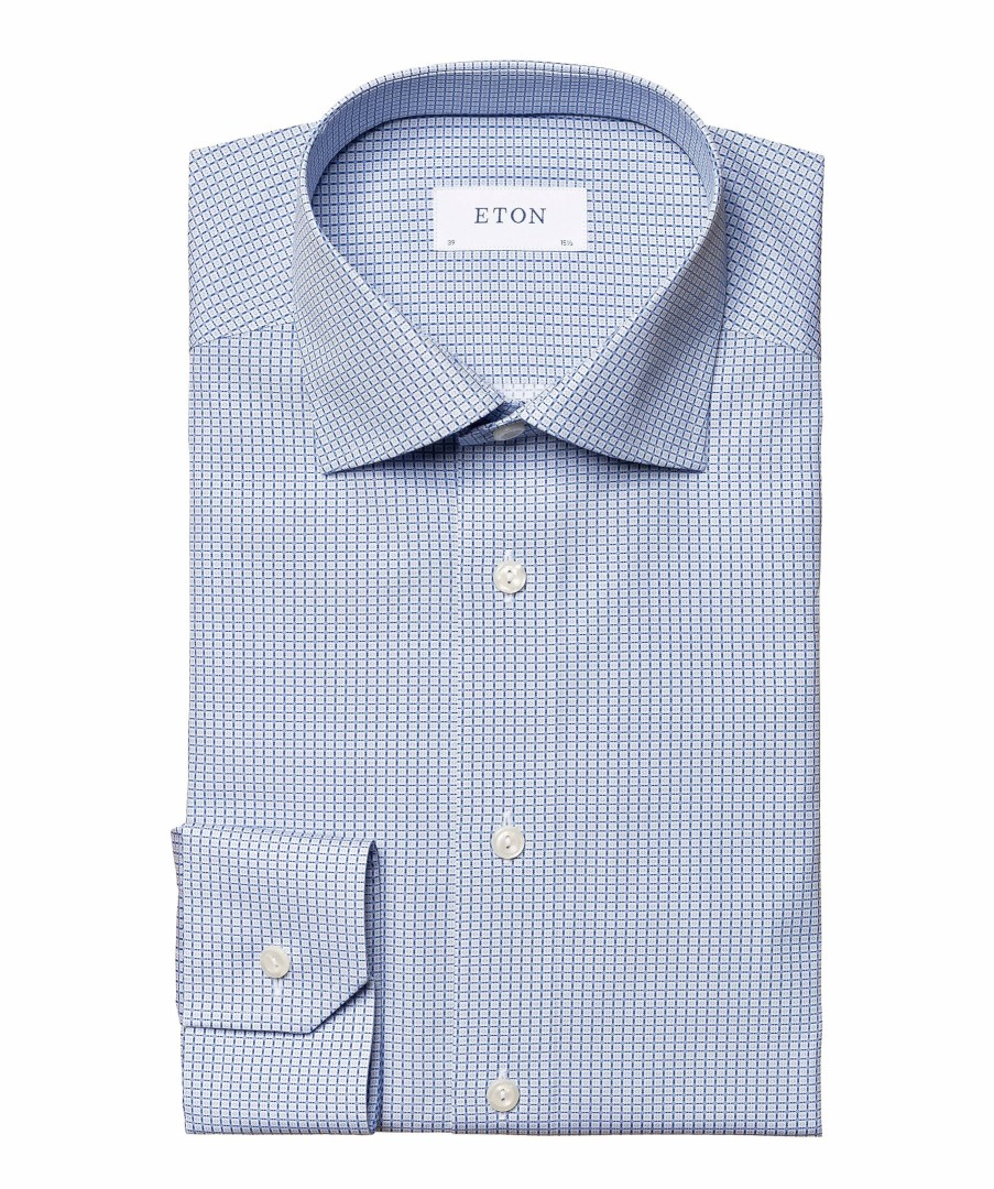 Man Eton Skjortor | Signature Poplin Slim