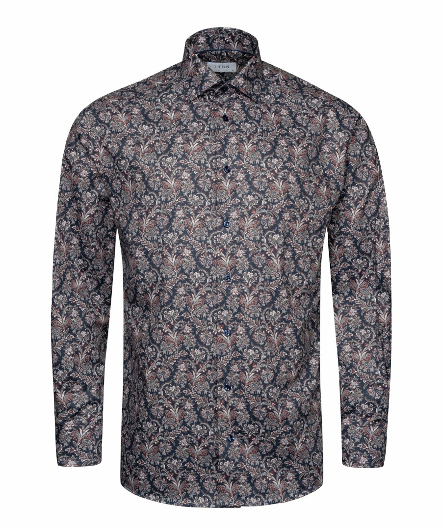 Man Eton Skjortor | Paisley Slim Shirt