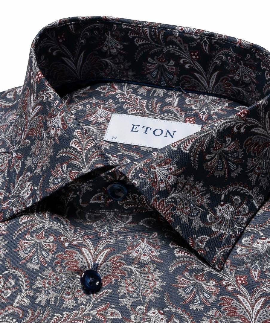 Man Eton Skjortor | Paisley Slim Shirt