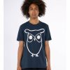 Man Knowledge cotton T-Shirts | Big Owl Print Tee