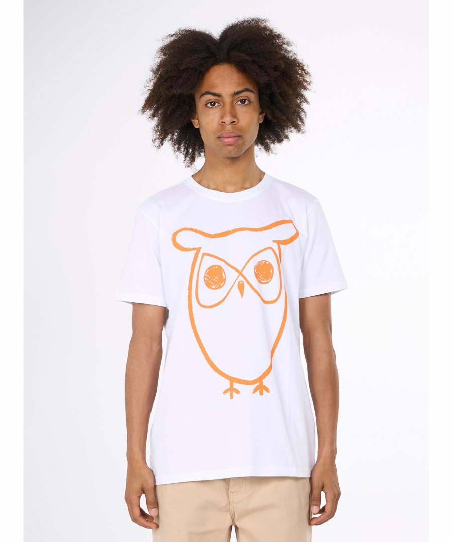 Man Knowledge cotton T-Shirts | Big Owl Print Tee