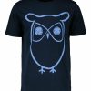 Man Knowledge cotton T-Shirts | Big Owl Print Tee