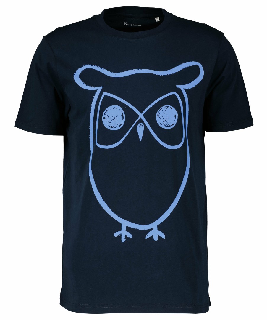 Man Knowledge cotton T-Shirts | Big Owl Print Tee