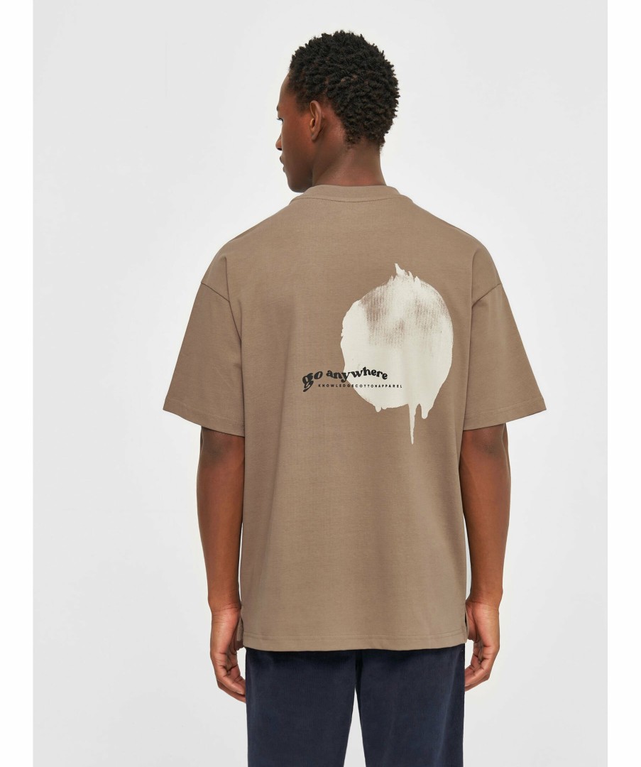 Man Knowledge cotton T-Shirts | Loose Fit Back Print Tee