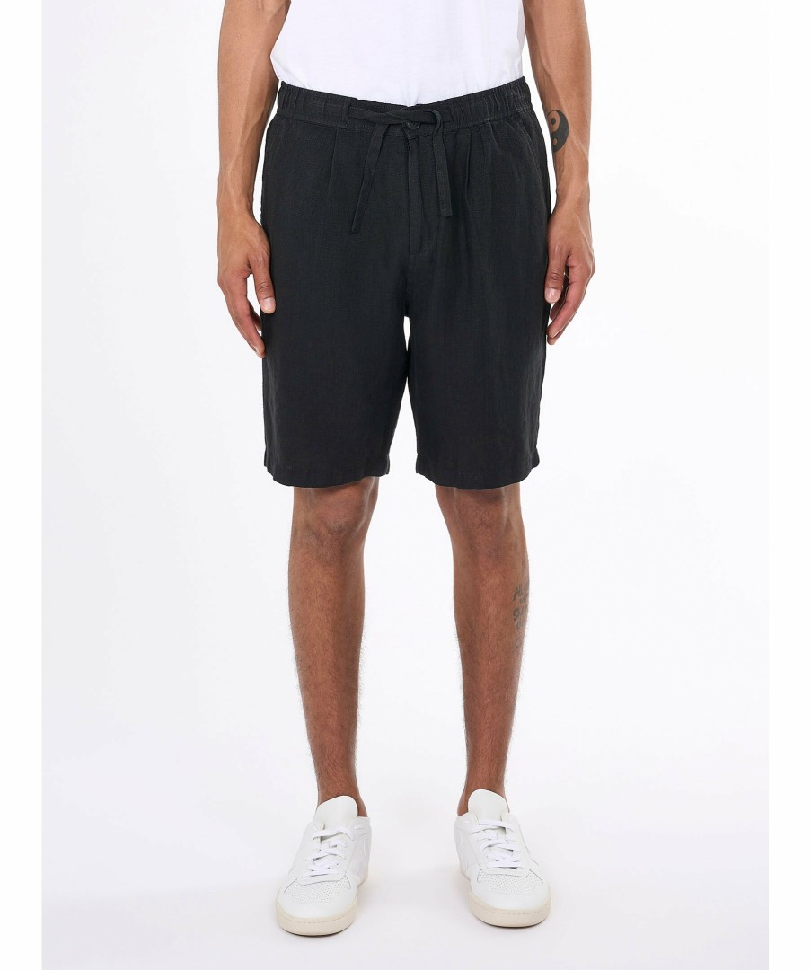 Man Knowledge cotton Shorts | Loose Linen Shorts