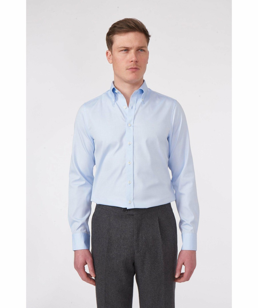 Man Oscar Jacobson Skjortor | Slim Fit Bd Ppo Shirt