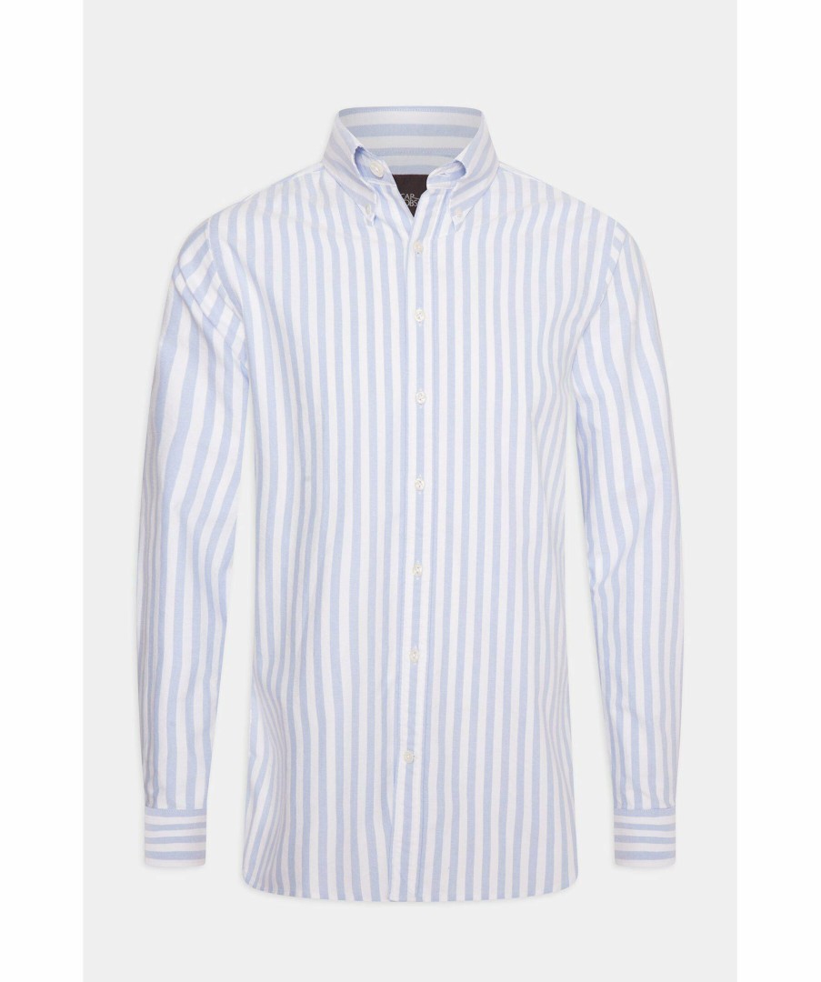 Man Oscar Jacobson Skjortor | Reg Fit Striped Oxford