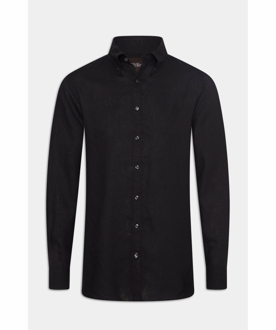 Man Oscar Jacobson Skjortor | Regular Fit Linen Shirt