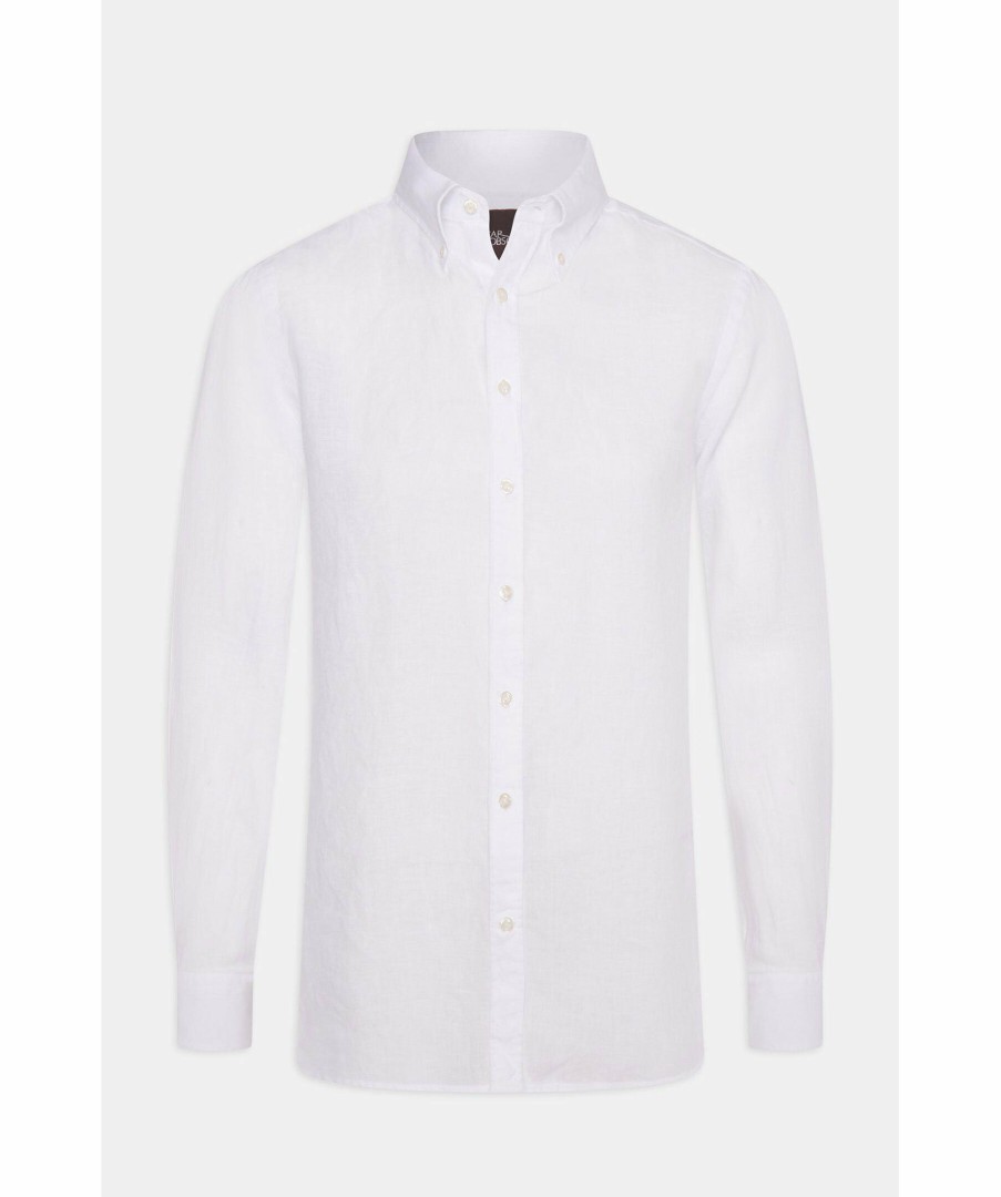 Man Oscar Jacobson Skjortor | Regular Fit Linen Shirt