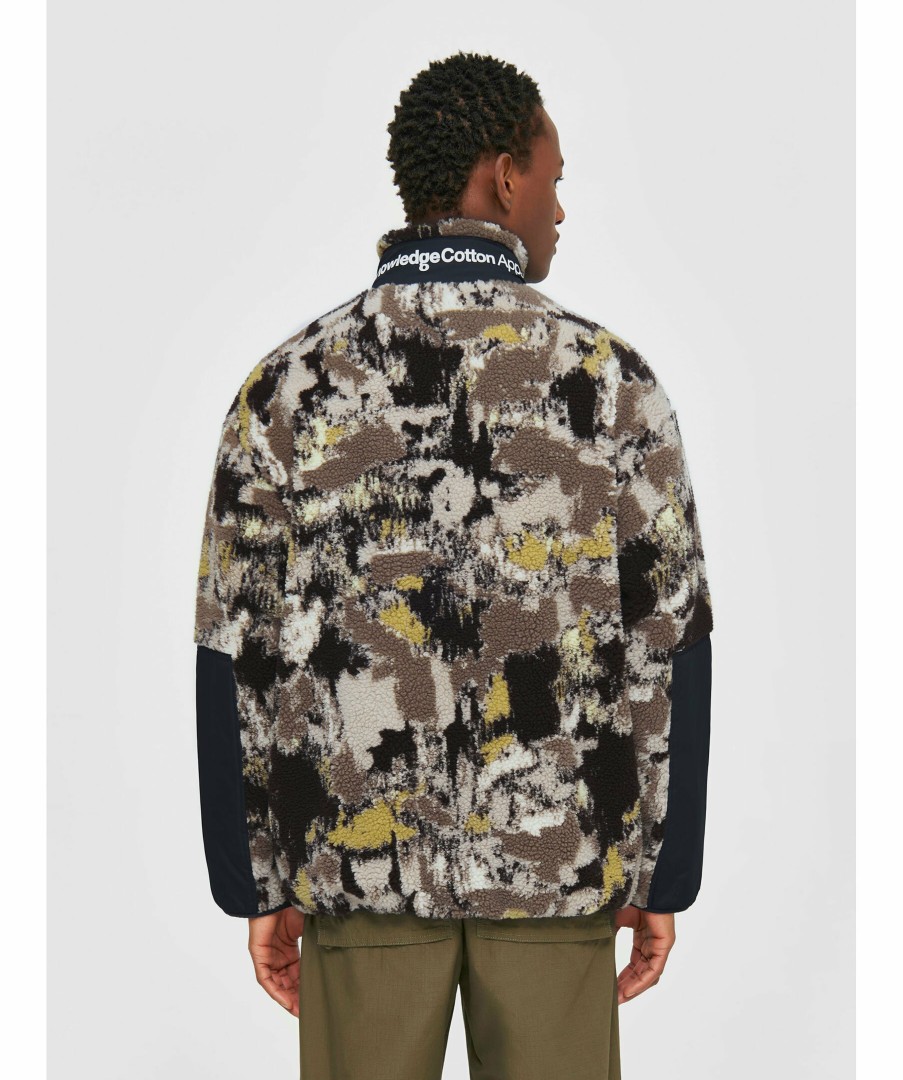 Man Knowledge cotton Jackor | Oversized Jaquard Sherpa