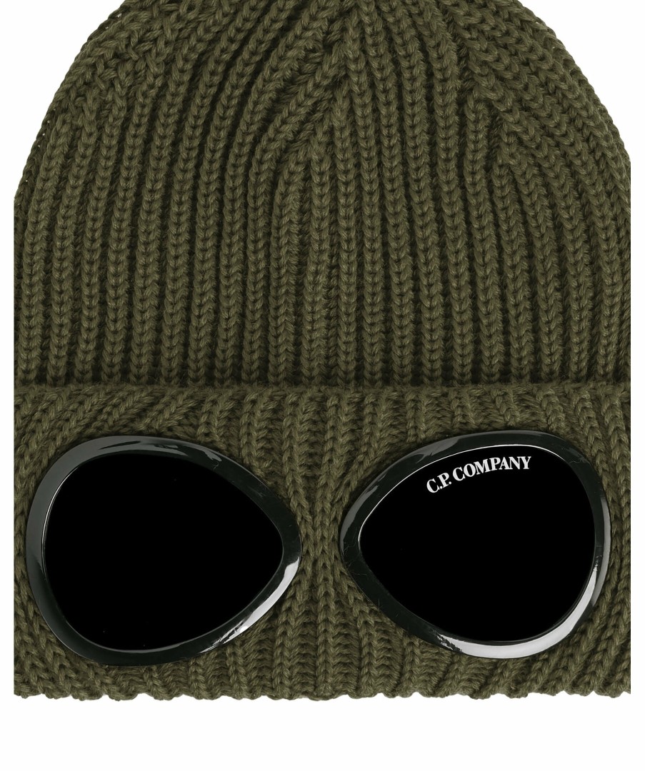 Man C.P Company Mossor | Merino Wool Goggle Beanie