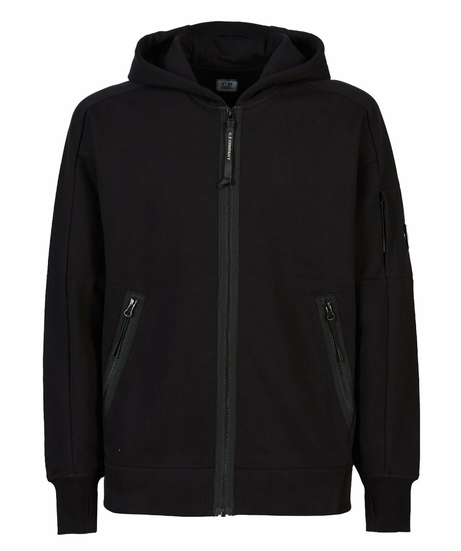 Man C.P Company Trojor & Hoodies | Diagonal Raised Zip Hood