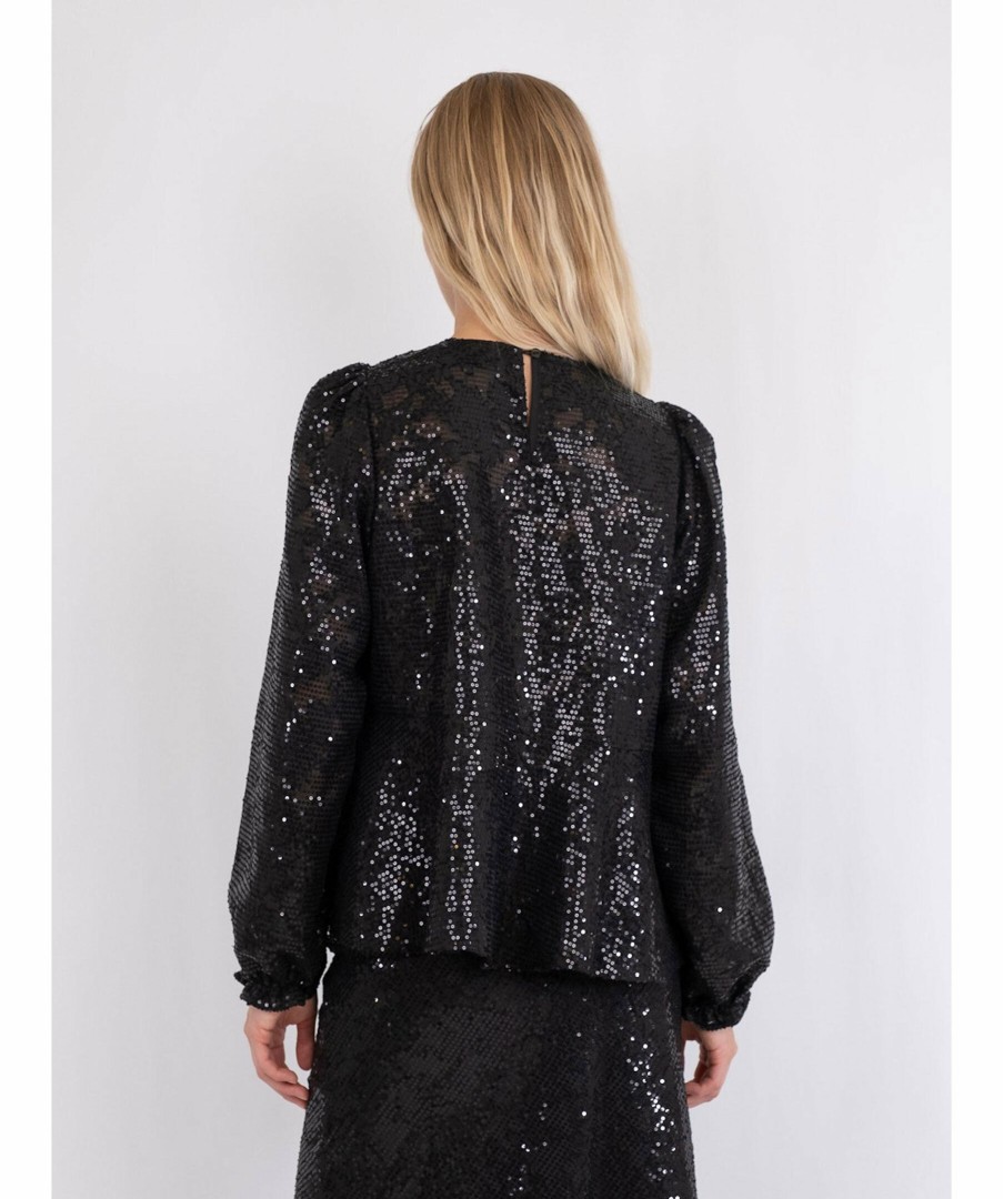 Kvinna Neo Noir Blusar | Rizzo Sequins Blouse