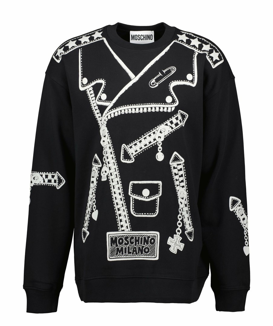 Man Moschino Trojor & Hoodies | Biker Imitation Sweat