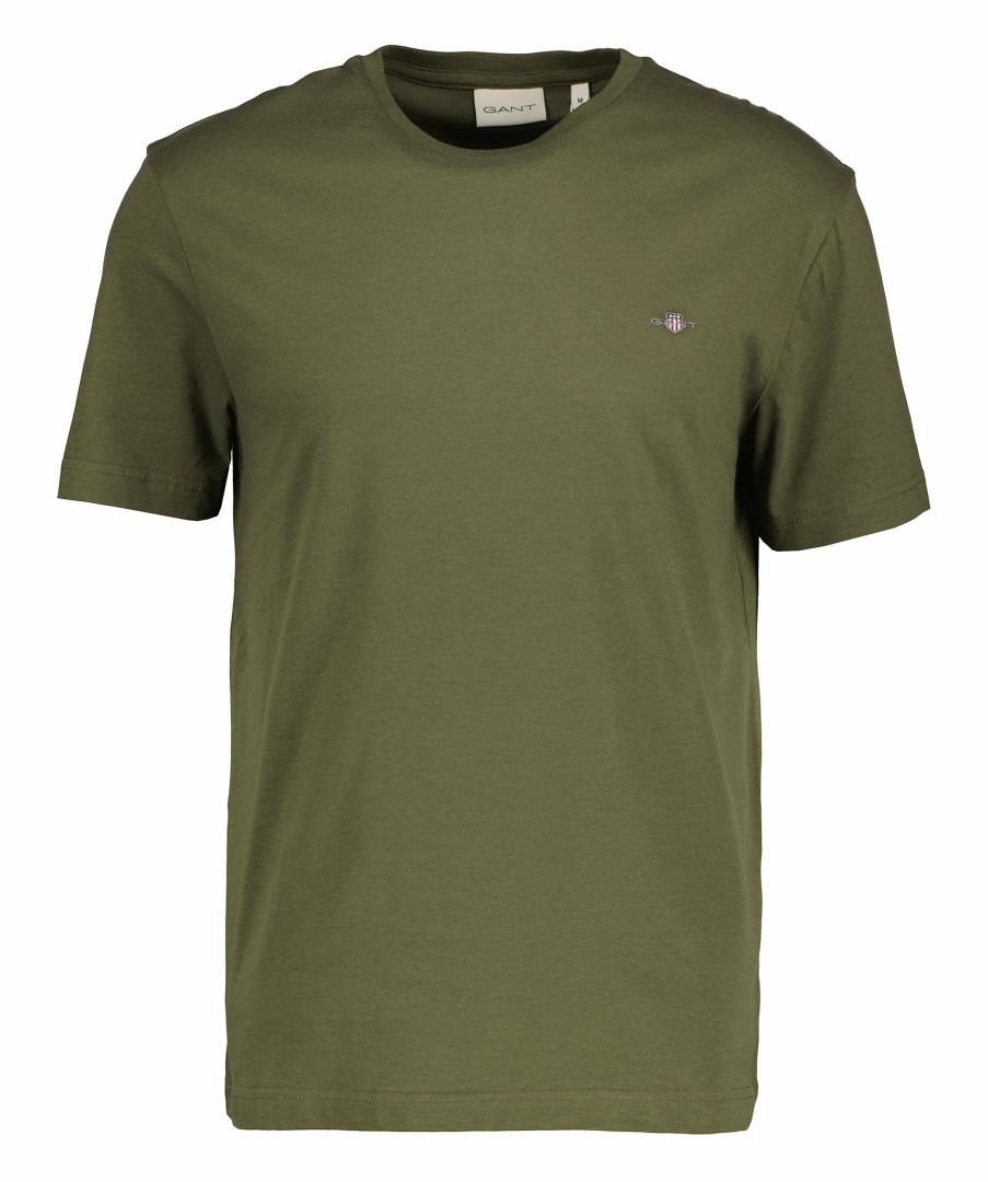 Man Gant T-Shirts | Reg Shield Ss T-Shirt