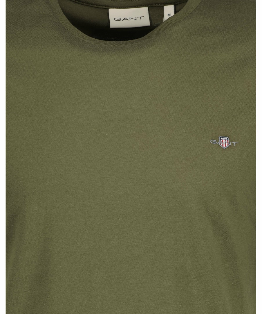 Man Gant T-Shirts | Reg Shield Ss T-Shirt