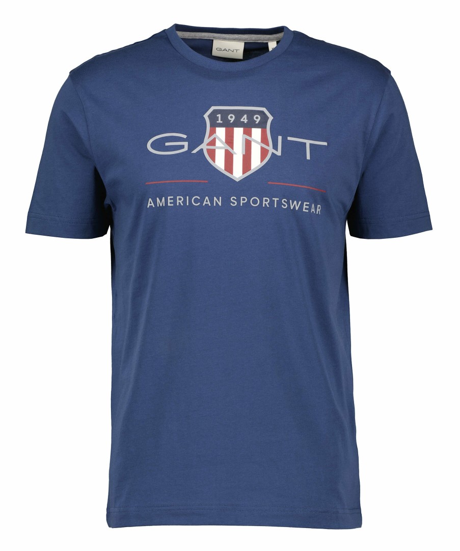 Man Gant T-Shirts | Reg Archive Shield Tee