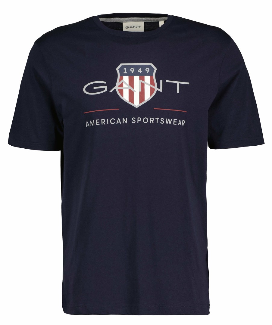 Man Gant T-Shirts | Reg Archive Shield Tshirt