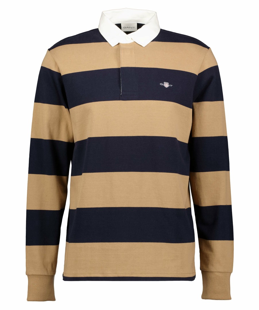 Man Gant Trojor & Hoodies | Barstripe Heavy Rugger