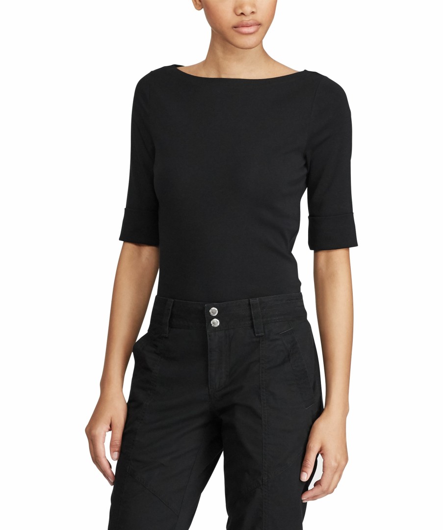 Kvinna Lauren Ralph Lauren Toppar | Judy Elbow Sleeve Knit