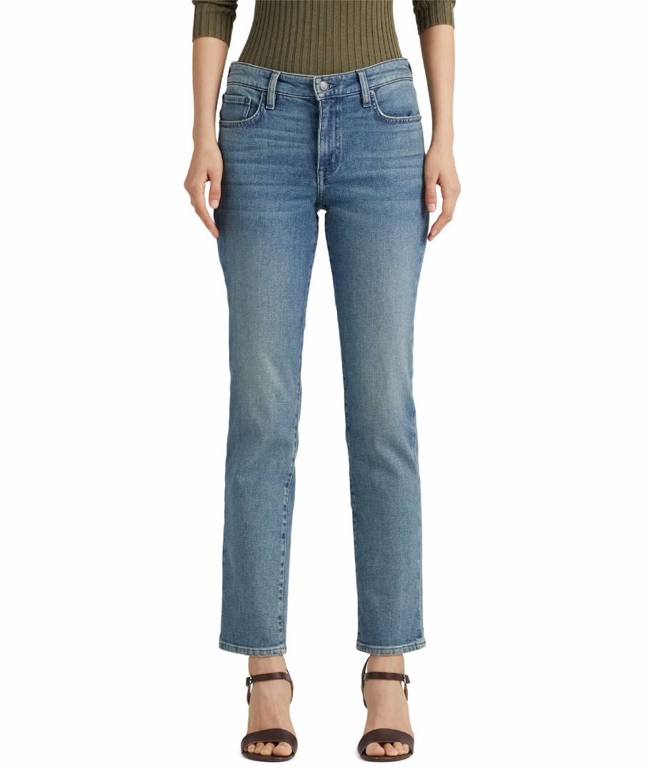 Kvinna Lauren Ralph Lauren Byxor | Mid Rise Straight Jeans