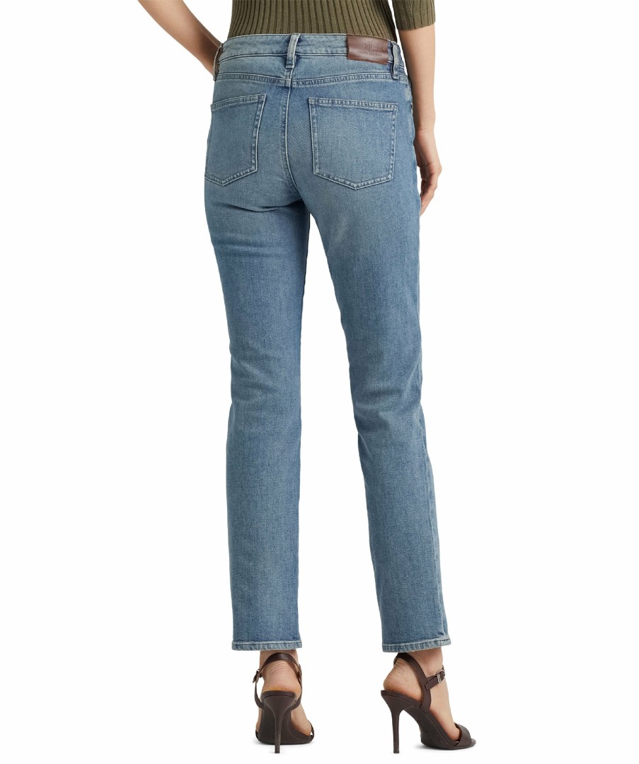 Kvinna Lauren Ralph Lauren Byxor | Mid Rise Straight Jeans