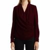 Kvinna Lauren Ralph Lauren Blusar | Clifette Velvet Ls Top