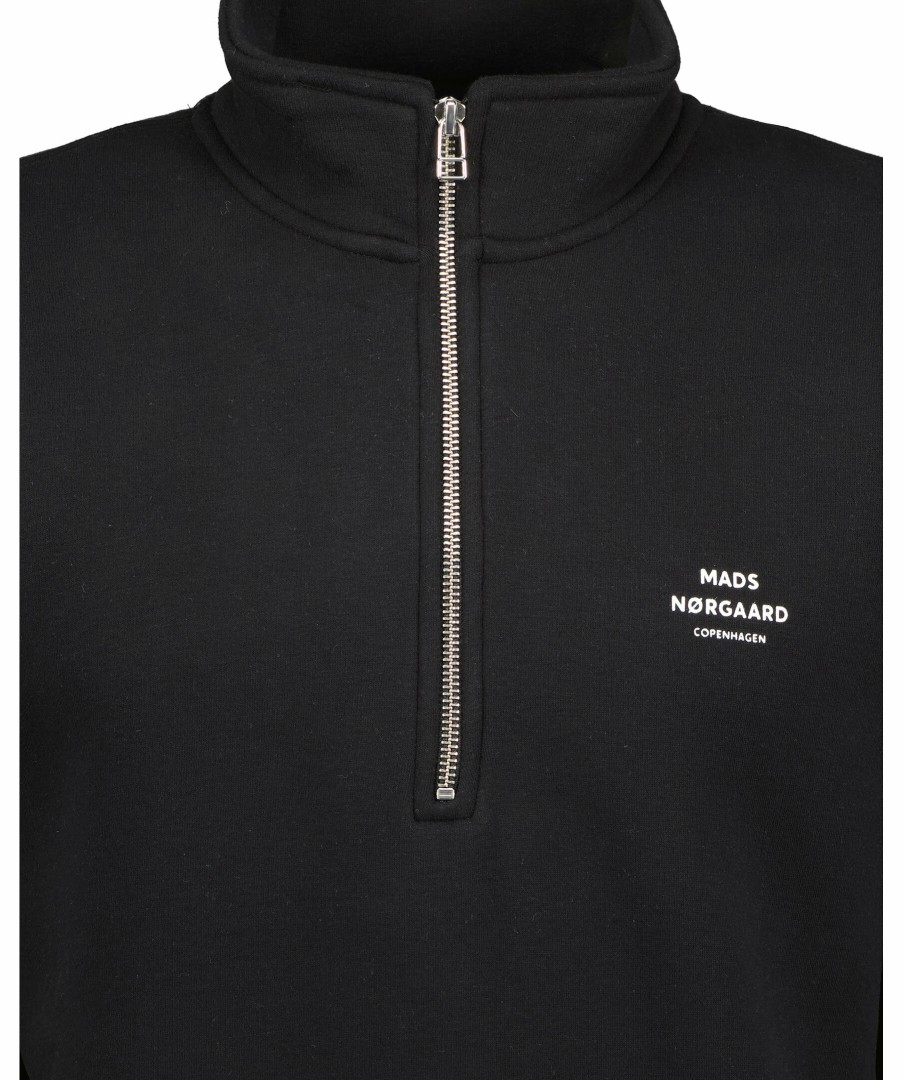 Man Mads Nørgaard Trojor & Hoodies | Standard Halfzip Logo