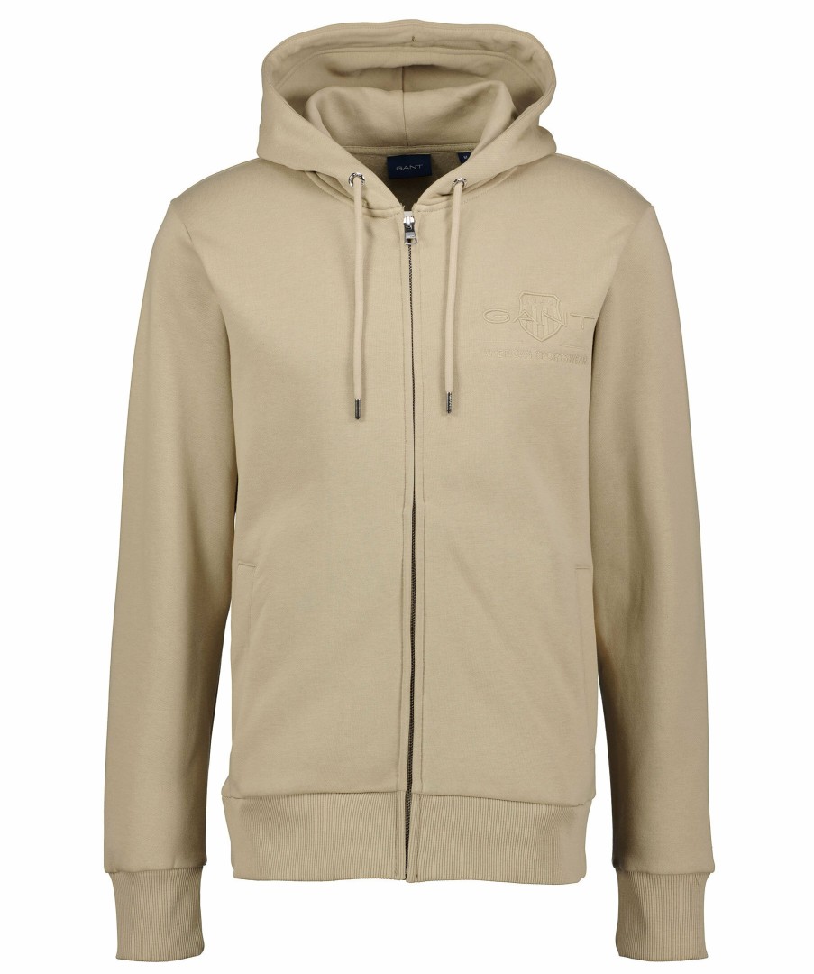 Man Gant Trojor & Hoodies | Tonal Archive Shield Zip