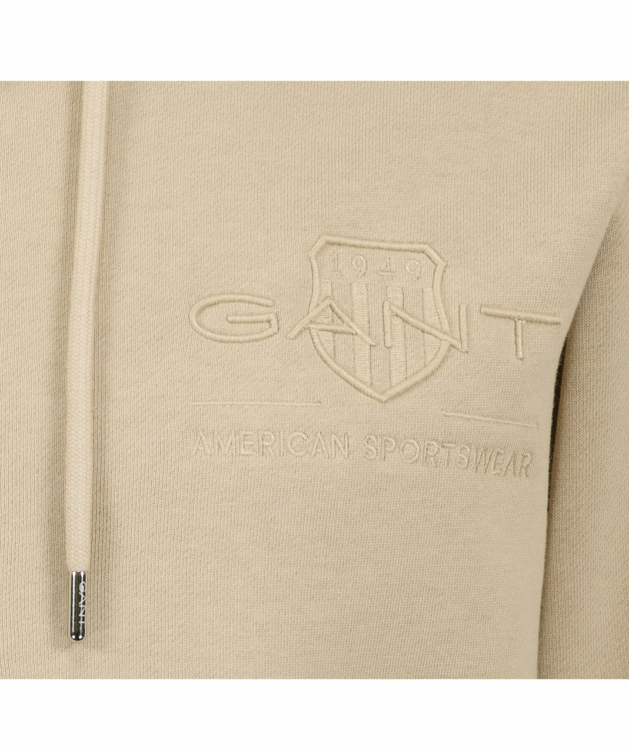 Man Gant Trojor & Hoodies | Tonal Archive Shield Zip