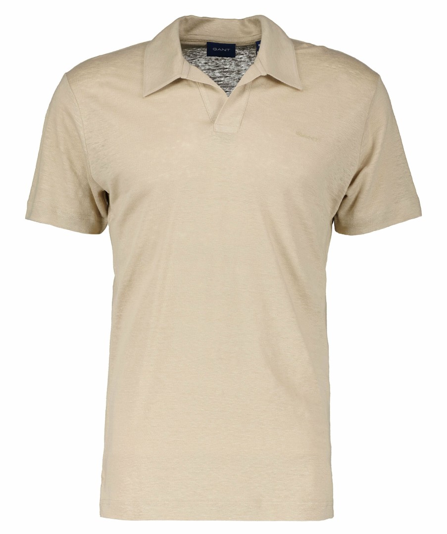 Man Gant Piketrojor | Linen Solid Ss Polo