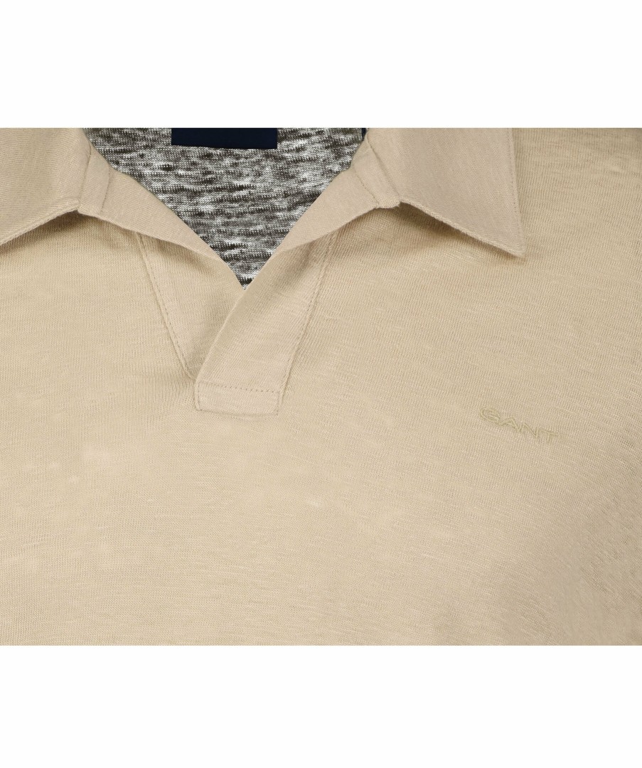 Man Gant Piketrojor | Linen Solid Ss Polo