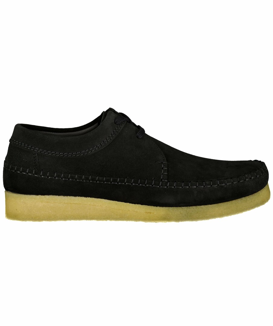 Man Clarks Loafers | Weaver Black Suede