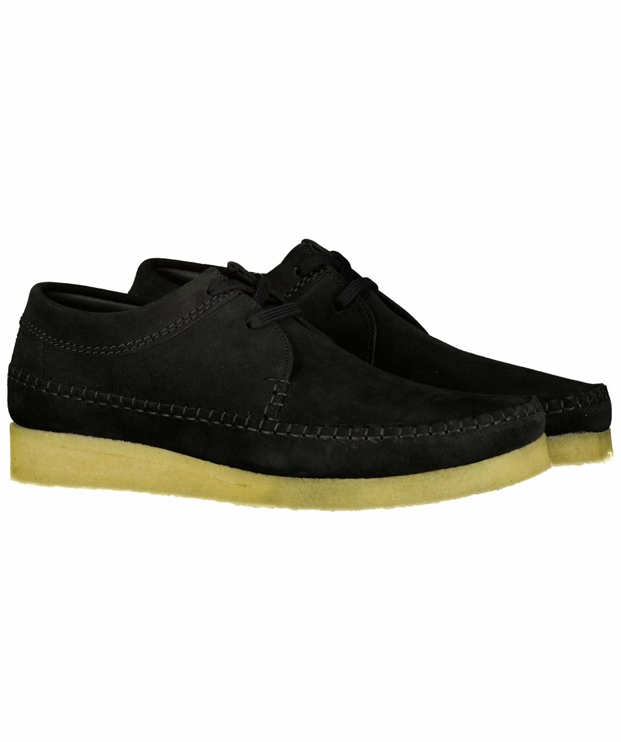 Man Clarks Loafers | Weaver Black Suede