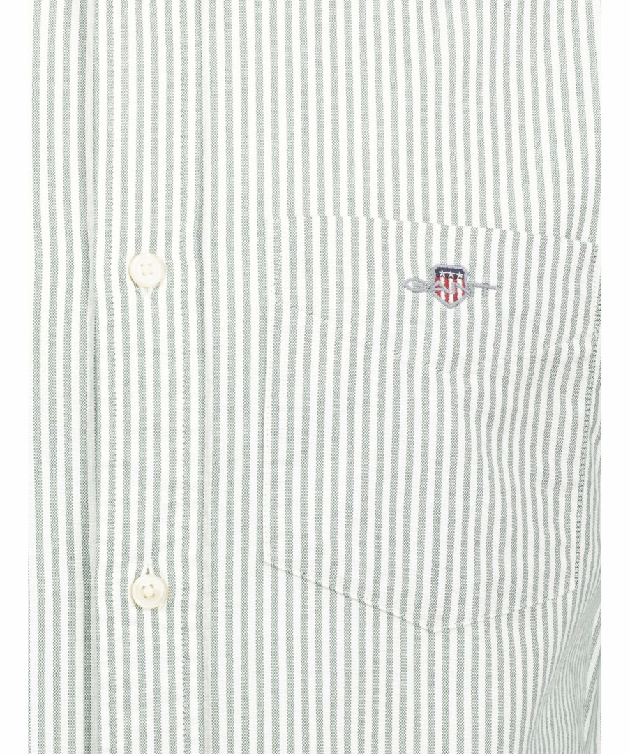 Man Gant Skjortor | Reg Oxford Banker Stripe