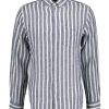 Man Gant Skjortor | Reg Linen Wide Stripe