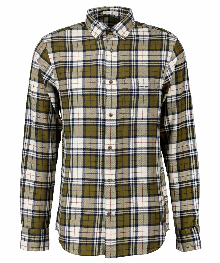 Man Gant Skjortor | Reg Flannel Check Shirt