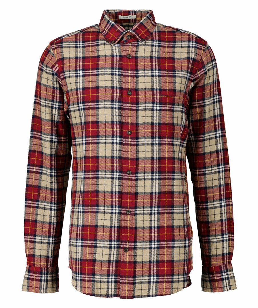 Man Gant Skjortor | Reg Flannel Check Shirt