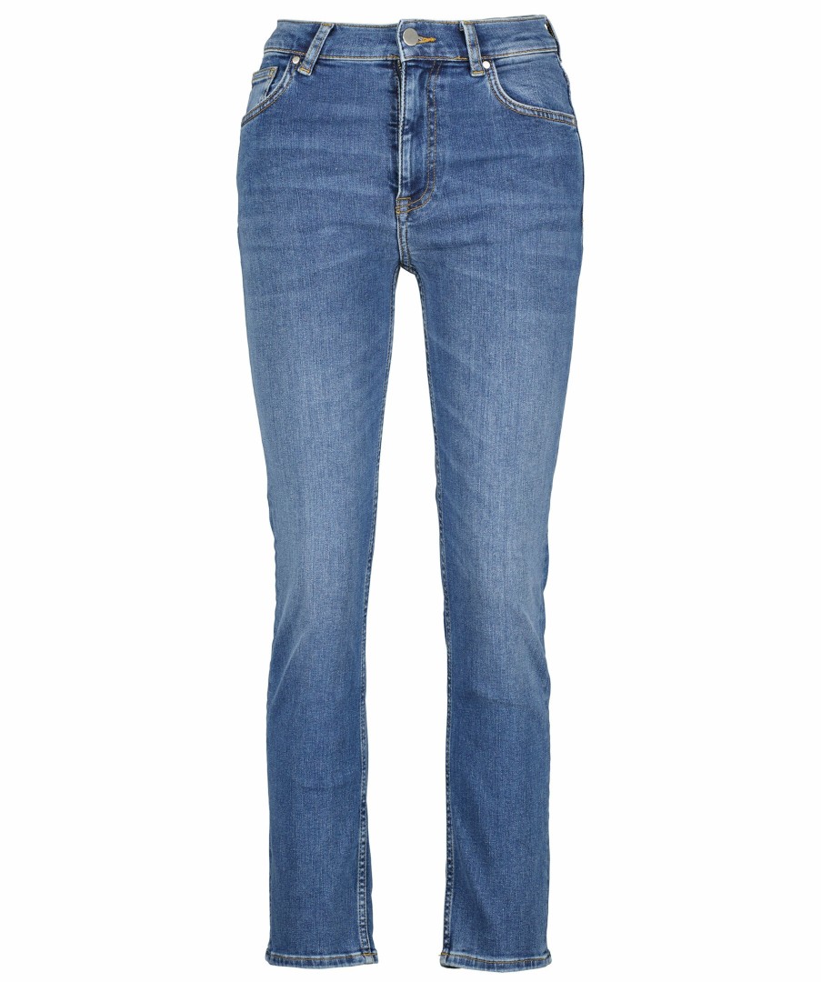 Kvinna Gant Jeans | Crop Slim Stretch Jeans