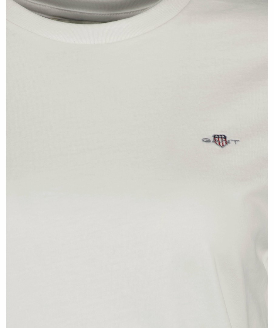 Kvinna Gant T-Shirts | Regular Shield Ss Tee