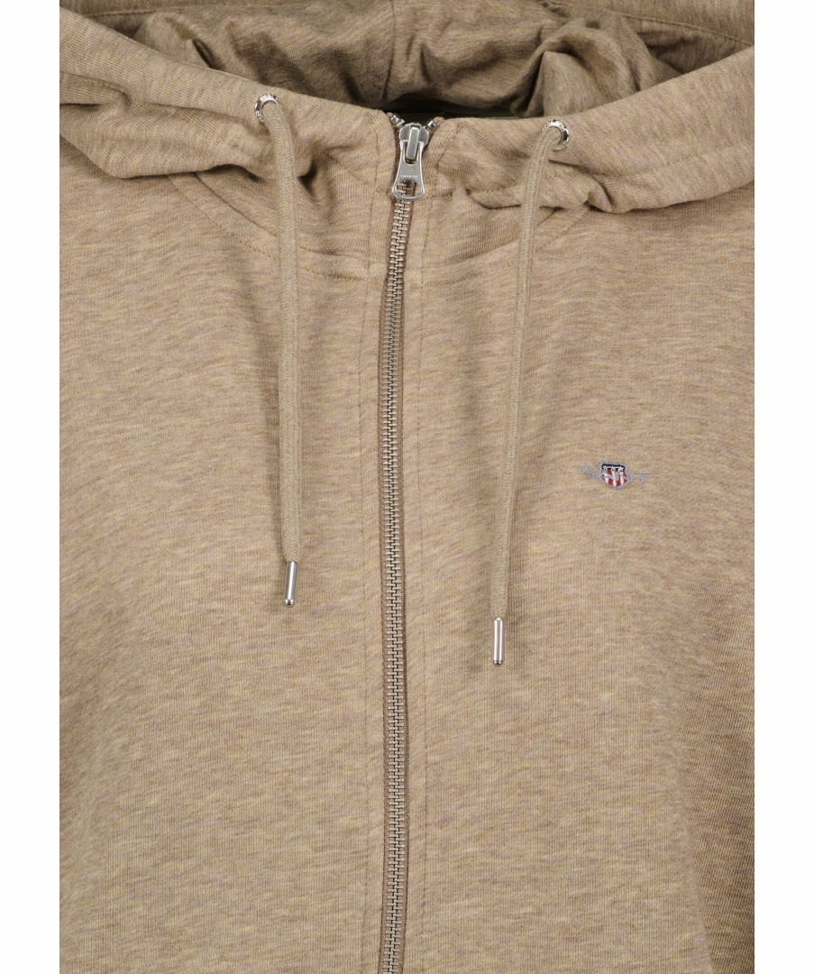 Kvinna Gant Trojor & Hoodies | Rel Shield Zip Hoodie