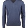 Man Stenströms Trojor & Hoodies | Merino V-Neck Knit Patch