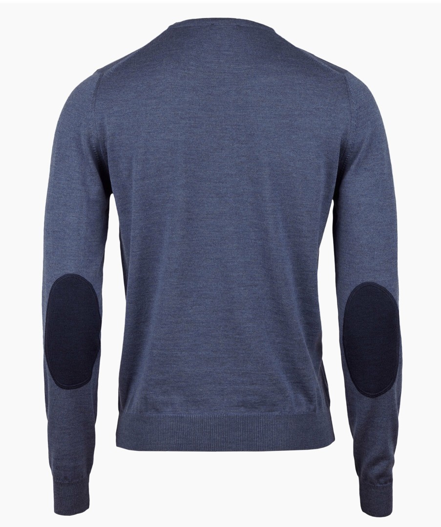 Man Stenströms Trojor & Hoodies | Merino V-Neck Knit Patch