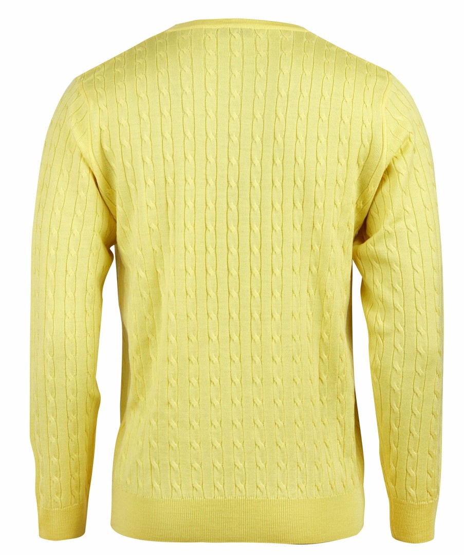 Man Stenströms Trojor & Hoodies | Merino Cable Crewneck