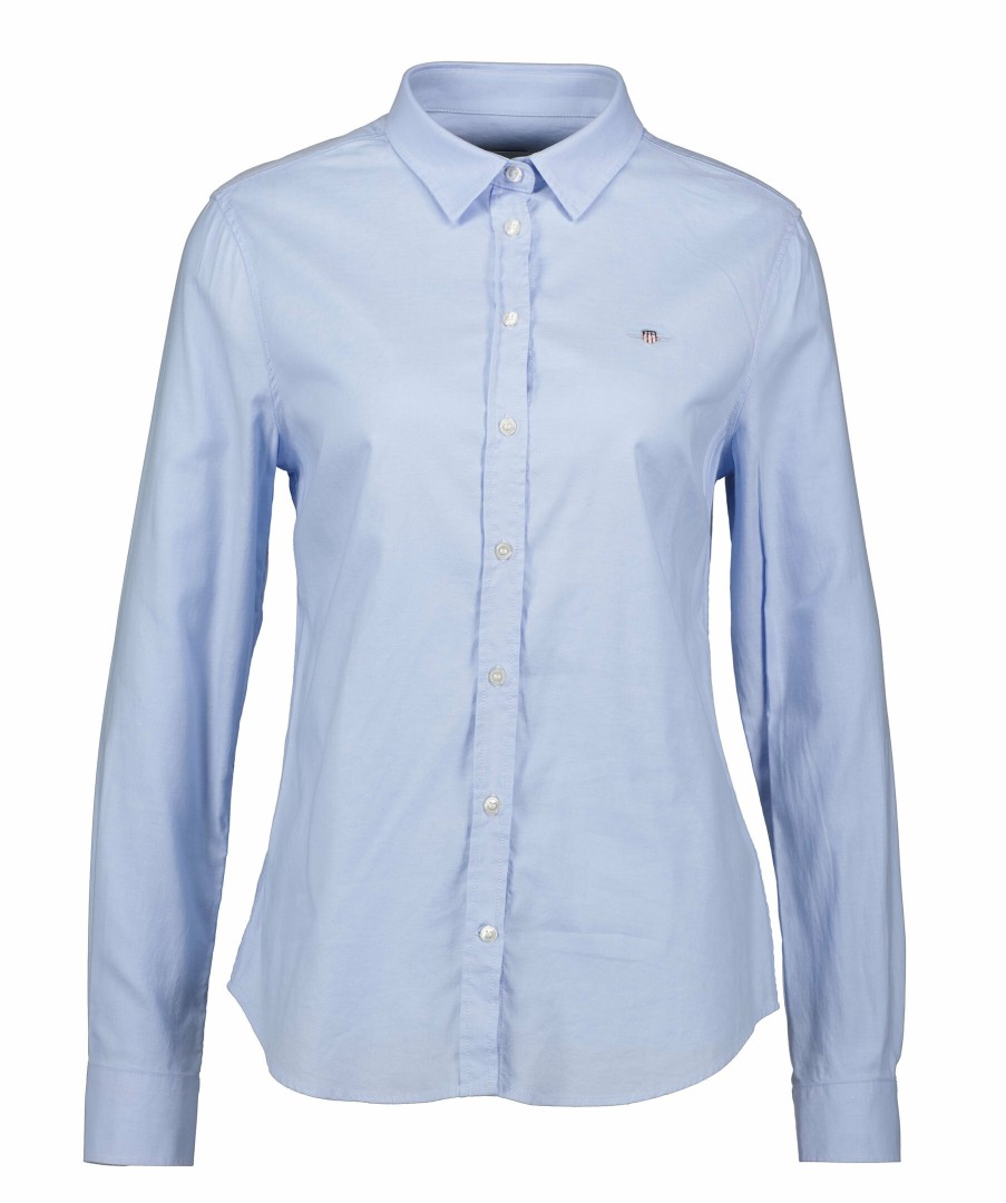 Kvinna Gant Skjortor | Slim Stretch Oxford Shirt