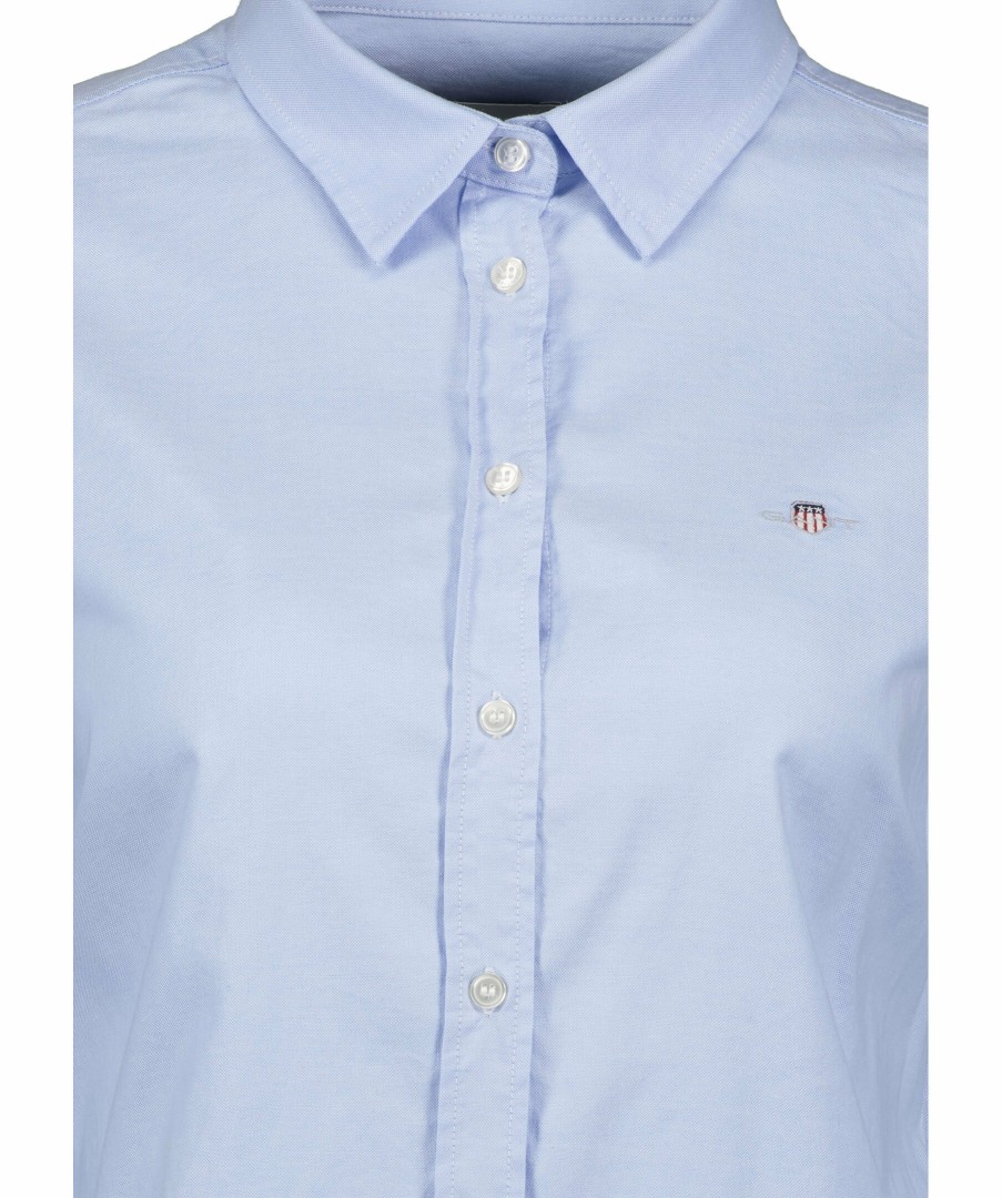 Kvinna Gant Skjortor | Slim Stretch Oxford Shirt