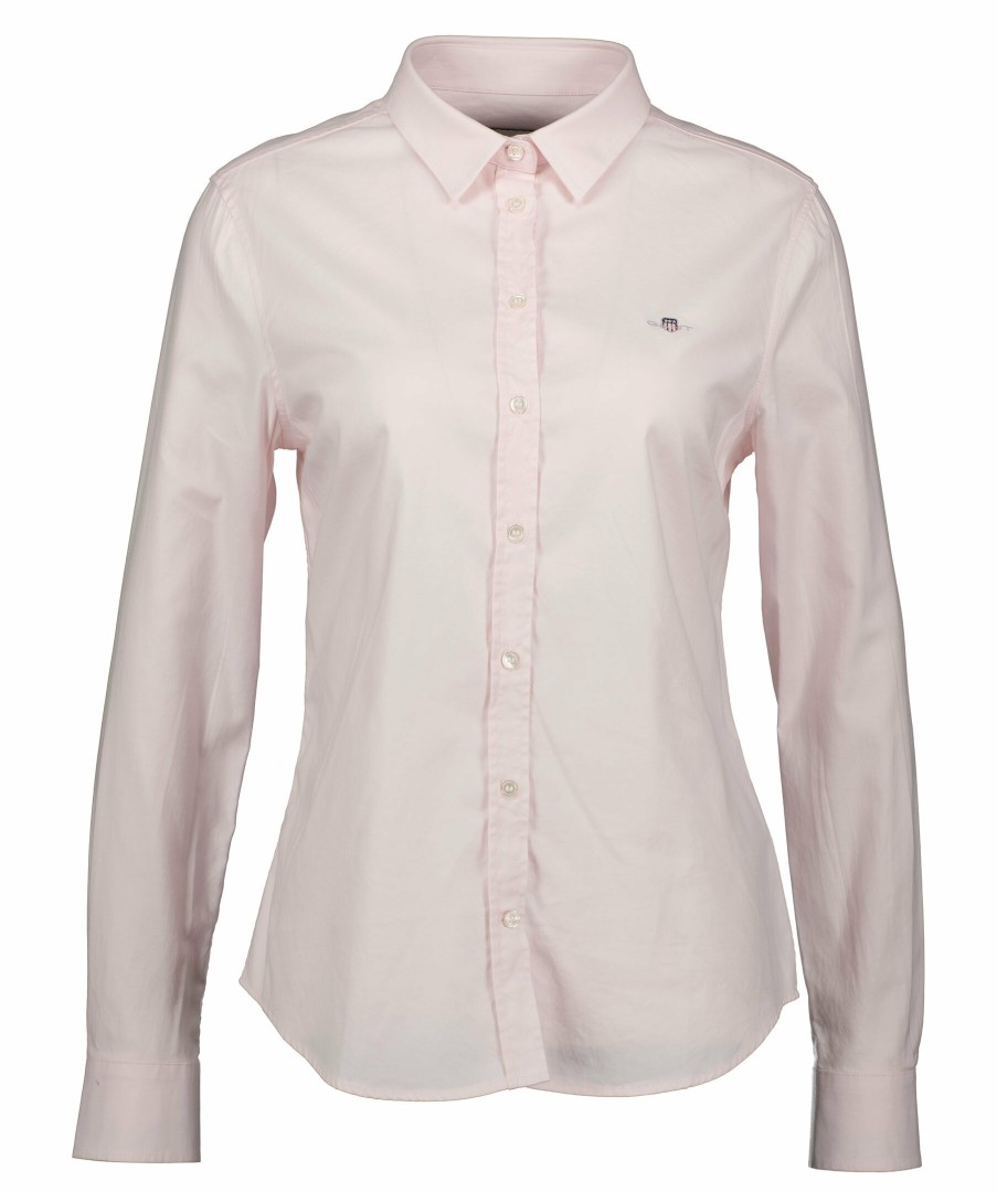 Kvinna Gant Skjortor | Slim Stretch Oxford Shirt