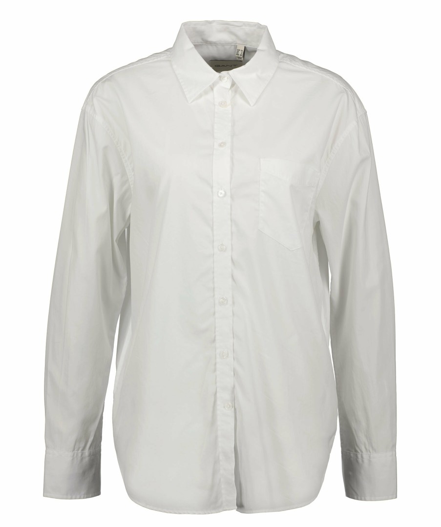 Kvinna Gant Skjortor | Relaxed Poplin Shirt