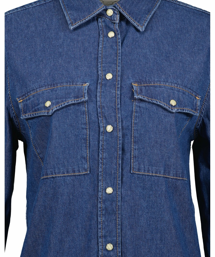 Kvinna Gant Skjortor | Regular Denim Shirt